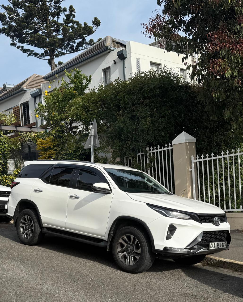 White Toyota Fortuner SUV